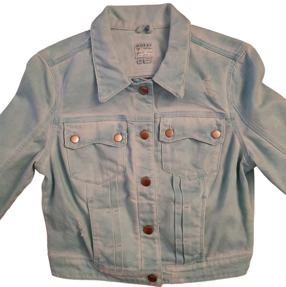 Guess Blue Jean Jacket Size Medium